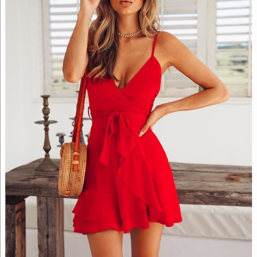[SOLD] Hello Molly Red Mini Dress XS NWT